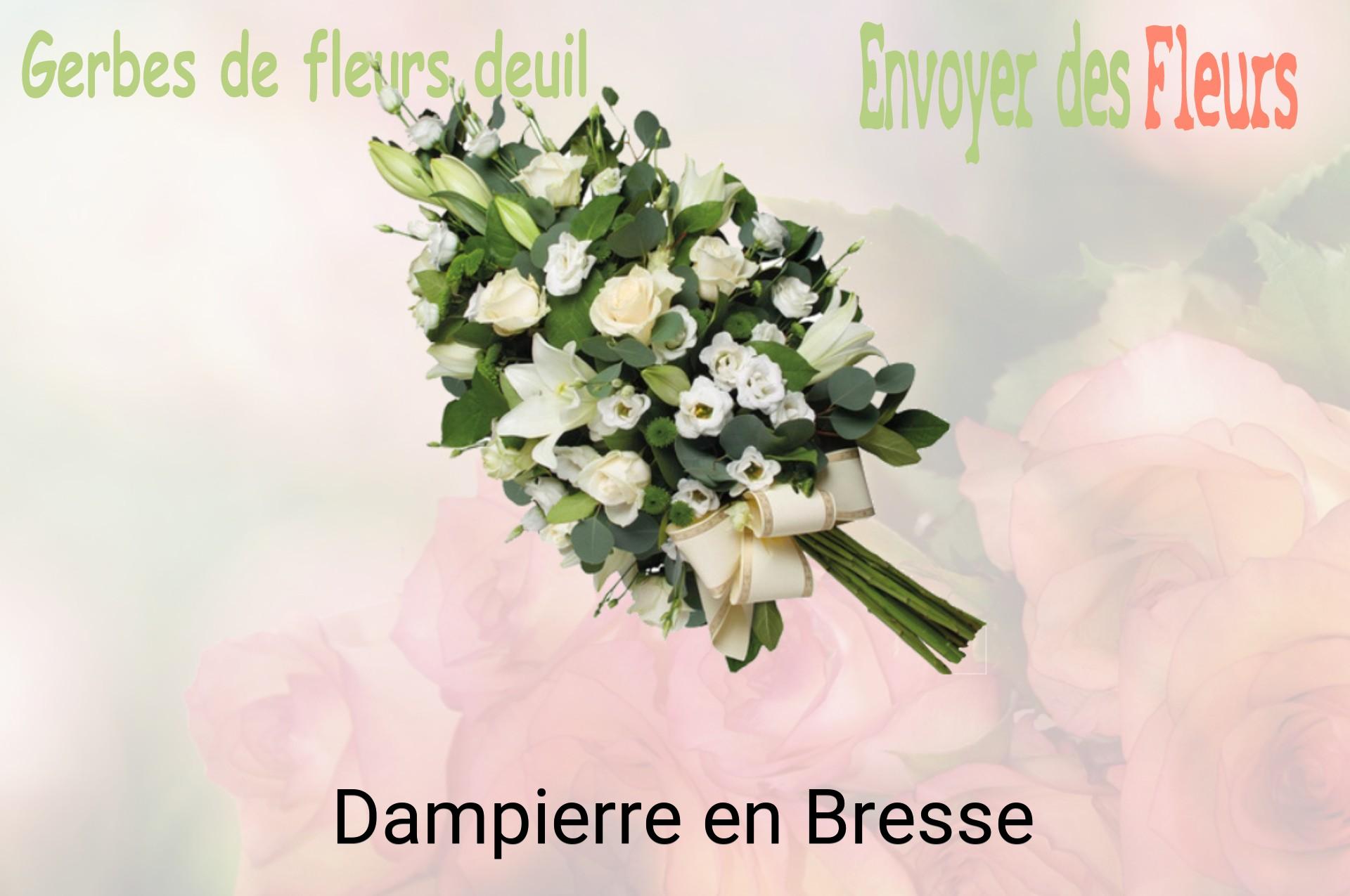 Gerbe de fleurs de deuil livrée à Dampierre-en-Bresse